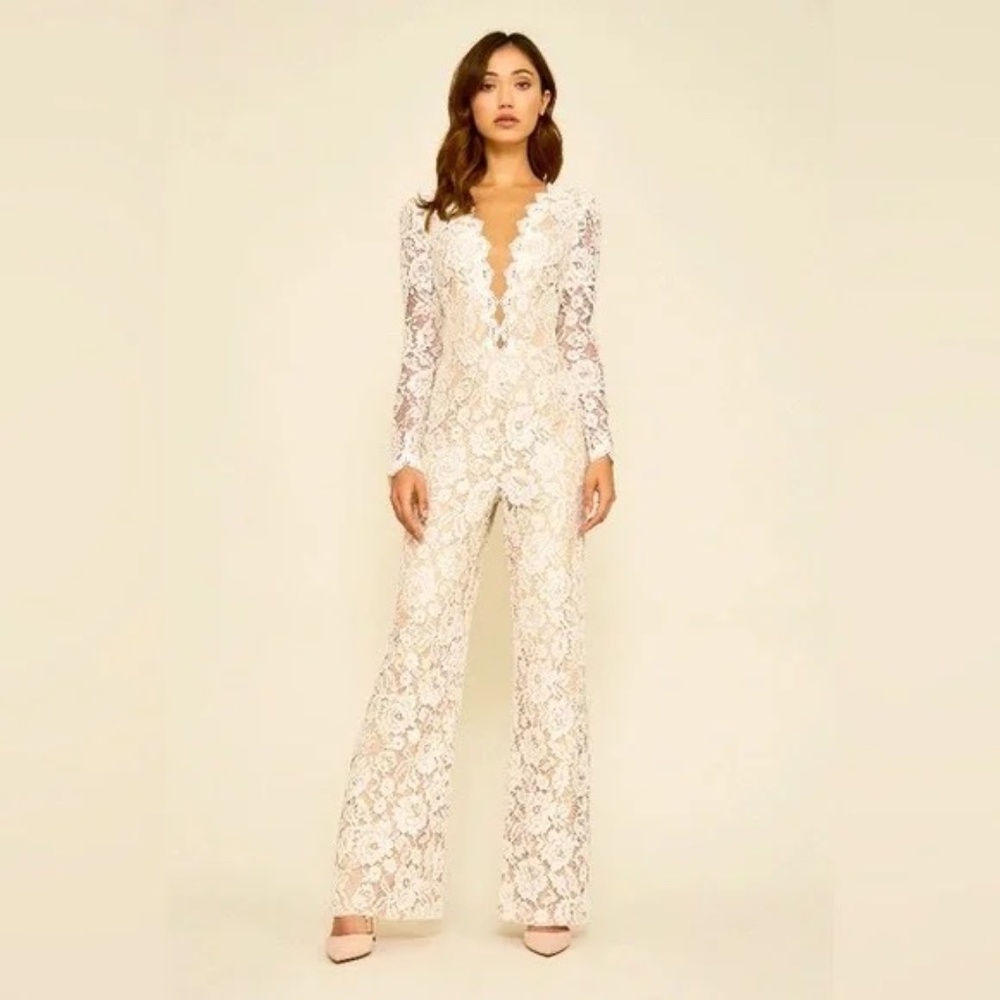 TADASHI SHOJI BRIDAL Revel Jumpsuit Ivory